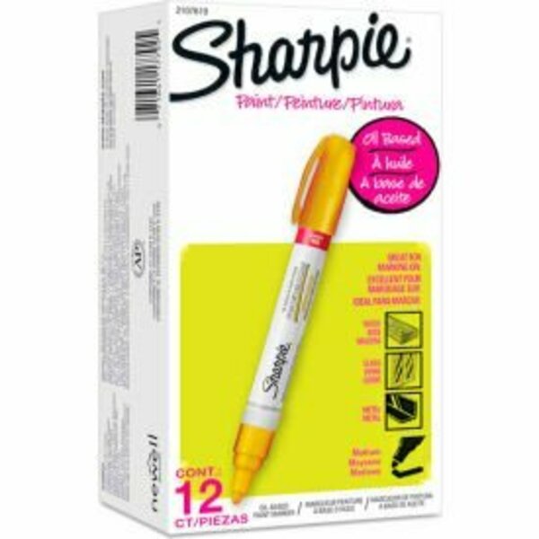 Sanford Sharpie Paint Marker, Oil Based, Medium, Yellow Ink 2107619